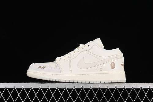 【360】[LJ6688-002]-[AIR JORDAN 1 LOW BAPE WHITE/GREY]-[WOMAN:36-39]-[MAN:40-45]