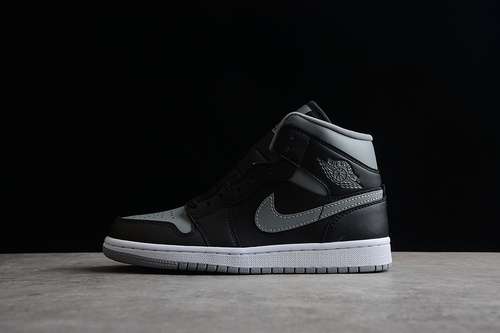 【400】[BQ6472-007]-[CJ AIR JORDAN 1 MID SHADOW BLACK/PARTICLE GREY/WHITE]-[WOMAN:35.5-39]