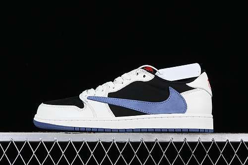 【340】[DM7866-040]-[TRAVIS SCOTT AIR JORDAN 1 LOW OG WHITE/BLACK/BLUE]-[WOMAN:36-39]-[MAN:40-47.5]