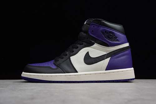 [555088-501]-[AIR JORDAN 1 RETRO HIGH OG COURT PURPLE/BLACK-SAIL]-[MAN:40-46]-[OG00220