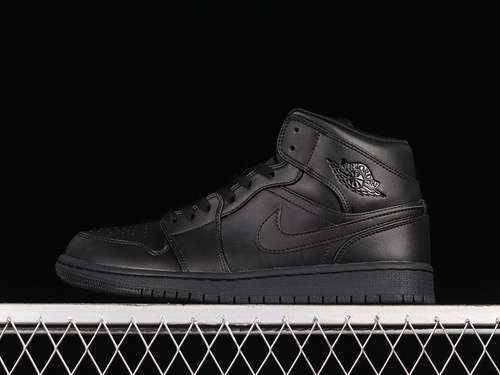 【320】[554724-093]-[AIR JORDAN 1 MID 2022 BLACK/BLACK/BLACK]-[WOMAN:36-39]-[MAN:40-46]