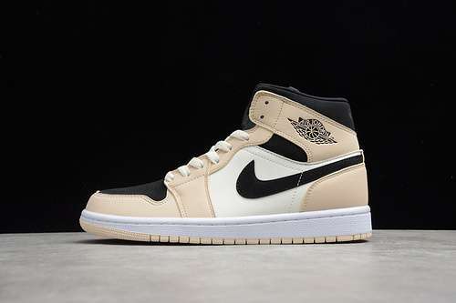 【320】[BQ6472-800]-[AIR JORDAN 1 MID SE MILK TEA BARELY ORANGE/BLACK/WHITE]-[UNISEX:36-46]