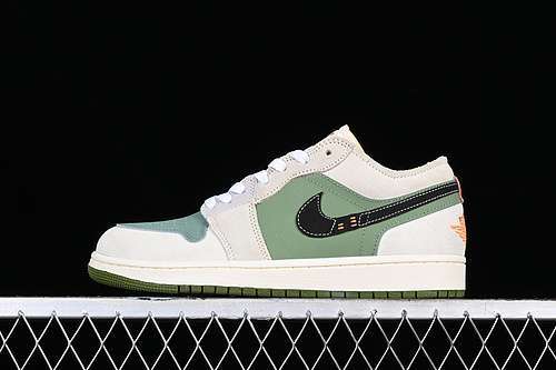 【260】[FD6819-300]-[AIR JORDAN 1 LOW OG EX TECH GREY/BLACK/GREEN/WHITE]-[UNISEX:36-46]