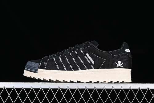 【280】[IE8879]-[NEIGHBORHOOD CLOT ORIGINALS SUPERSTAR PNS BLACK/GREY]-[WOMAN:35.5-39]-[MAN:40-45]