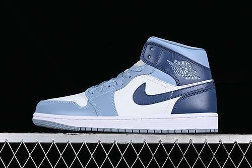 【300】[BQ6472-140]-[AIR JORDAN 1 MID WHITE/BLUE]-[WOMAN:36-39]-[MAN:40-46]