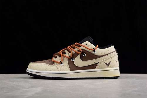 【300】[DH9765-300]-[AIR JORDAN 1 LOW VIBE LIGHT BROWN/BROWN/WHITE]-[WOMAN:36-39]-[MAN:40-45]
