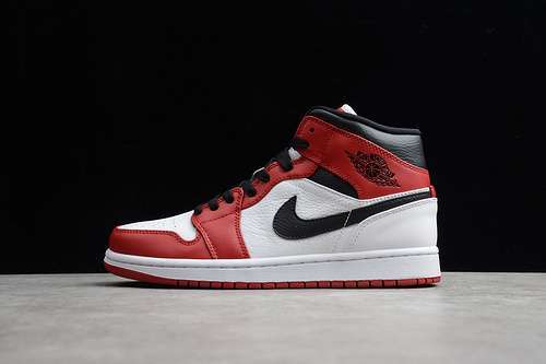 【360】[554724-173]-[AIR JORDAN 1 MID WHITE/BLACK/RED]-[MAN:40-46]
