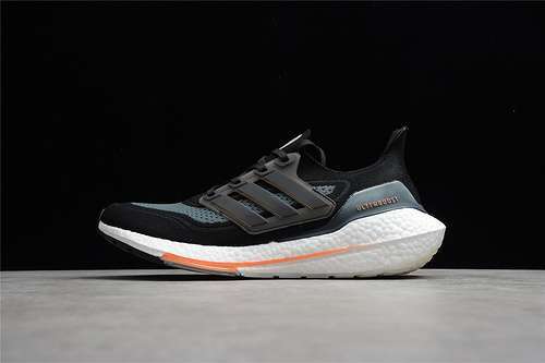 【320】[FY0389]-[ULTRABOOST 21 SHOES CORE BLACK/BLUE OXIDE/SCREAMING ORANGE]-[MAN:39-45]