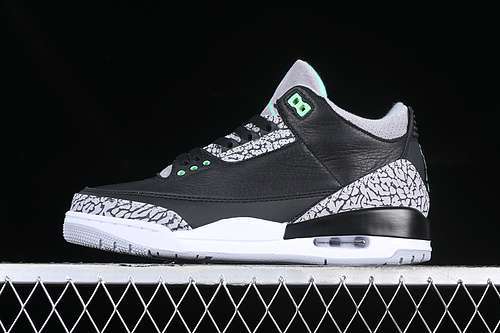 【380】[CT8532-031]-[AIR JORDAN 3 RETRO GREEN GLOW BLACK/GREEN GLOW/WOLF GREY/WHITE]-[MAN:40-47.5]