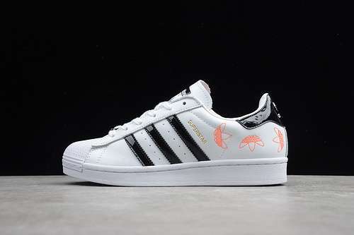【260】[FX2246]-[SUPERSTAR SHOES CLOUD WHITE/CORE BLACK/ORANGE]-[WOMAN:35-39]-[MAN:40-45]