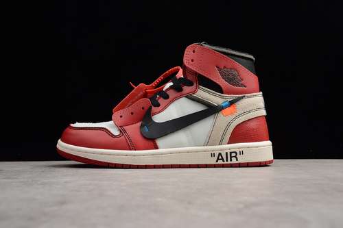 [AA3834-101]-[AIR JORDAN 1 HIGH X OW CHICAGO WHITE/BLACK-VARSITY RED]-[UNISEX:36-47]-[OG0260]