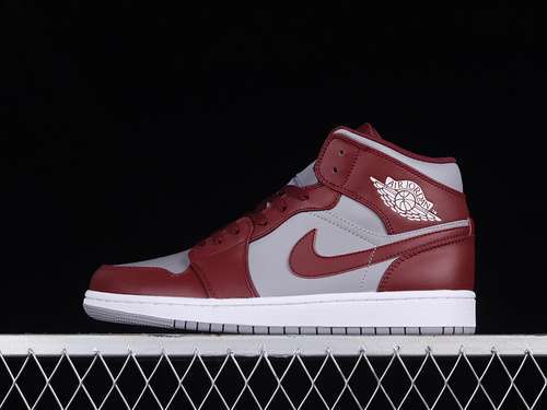 【320】[DQ8426-615]-[AIR JORDAN 1 MID CHERRYWOOD RED/CEMENT GREY/WHITE]-[WOMAN:36-39]-[MAN:40-46]
