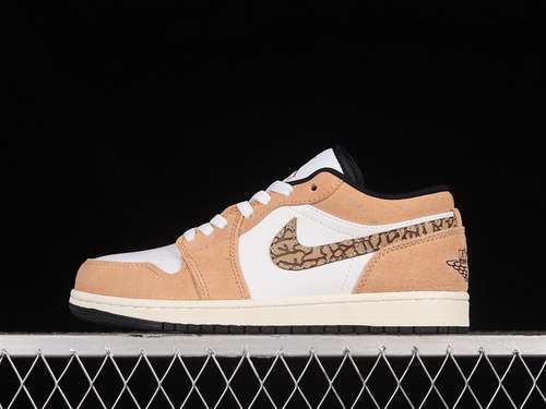 【280】[DZ4130-201]-[AIR JORDAN 1 LOW WHITE/BROWNELEPHANT ]-[WOMAN:36-39]-[MAN:40-46]