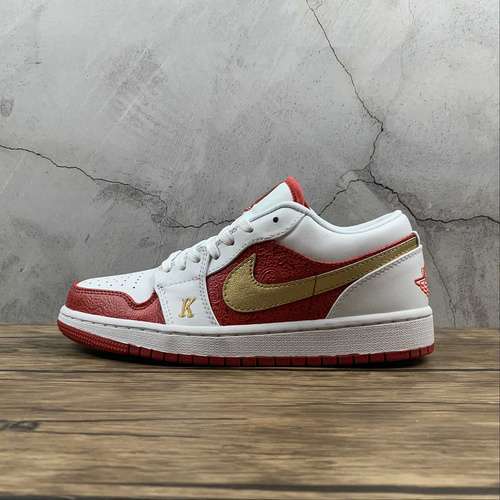 【320】[DJ5185-100]-[AIR JORDAN 1 LOW SE SPADES WHITE/UNIVERSITY RED/METALLIC GOLD]-[UNISEX:36-46]