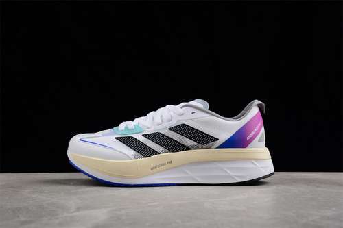 【280】[HQ3693]-[ADIDAS ADIZERO BOSTON 11 WHITE/BLACK/PURPLE/GREY]-[WOMAN:36-39]-[MAN:40-45]