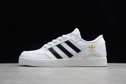 【280】[FX0520]-[HARDCOURT LOW SHOES CLOUD WHITE/CORE BLACK/GOLD]-[WOMAN:36-39]-[MAN:40-44]