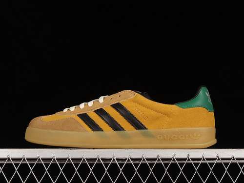 【250】[IA1626]-[GU*CCI X GAZELLE SHOES WHEAT/GREEN/BLACK]-[WOMAN:36-39]-[MAN:40-45]