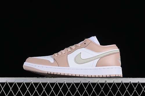 【260】[DC0774-120]-[AIR JORDAN 1 LOW WHITE/PINK/PARTICLE BEIGE/LIGHT BONE]-[WOMAN:36-39]-[MAN:40-46]