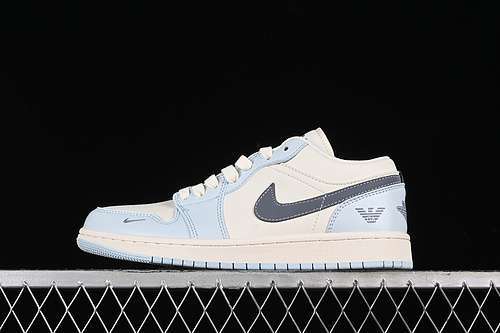 【360】[WG8850-012]-[AIR JORDAN 1 LOW WHITE/GREY/BLUE]-[WOMAN:36-39]-[MAN:40-45]
