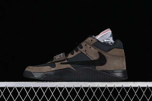 【500】[FZ8117-200]-[TRAVIS SCOTT X JORDAN CUT THE CHECK DARK MOCHA/BLACK/FOSSIL/BARELY GREEN]