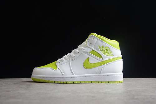 【340】[BQ6472-131]-[AIR JORDAN 1 MID WHITE/LIME]-[WOMAN:36-39]-[MAN:40-46]