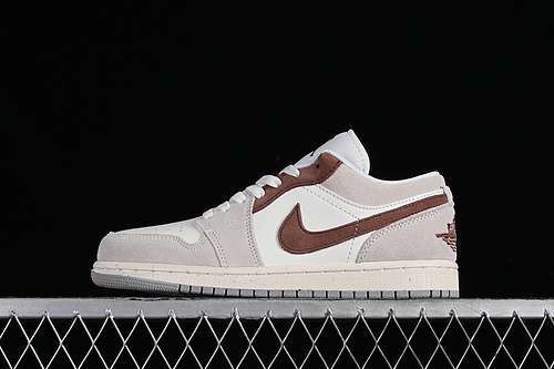 【260】[HF1567-200]-[AIR JORDAN 1 LOW WHITE/GREY/BROWN]-[WOMAN:35.5-39]-[MAN:40-47.5]