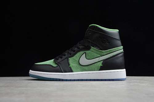 【550】[CK6637-002]-[ST AIR JORDAN 1 HIGH ZOOM RAGE GREEN BLACK/WHITE/GREEN]-[MAN:40-47.5]