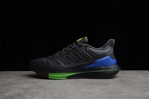 【300】[G00515]-[EQ21 RUN SHOES CORE BLACK/GREEN/NAVY BLUE]-[MAN:39-45]