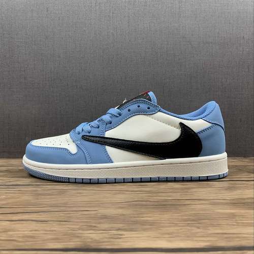 【300】[DH3277-109]-[FRAGMENT X TRAVIS SCOTT X AIR JORDAN 1 LOW WHITE/BLACK-MILITARY BLUE]-[MAN:40-45]