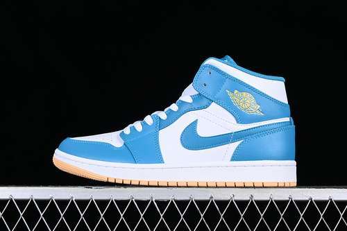 【340】[DQ8426-400]-[AIR JORDAN 1 MID AQUATONE/CELESTIAL GOLD/WHITE]-[MAN:40-46]