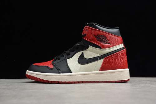 【340】[555088-610]-[AIR JORDAN 1 RETRO HIGH BRED TOE WHITE/BLACK/RED]-[MAN:40-46]