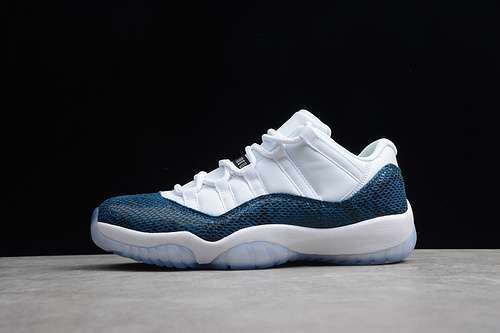 [CD6846-102]-[AIR JORDAN 11 RETRO LOW LE SNAKESKIN WHITE/BLACK-NAVY]-[MAN:40-47.5]-[1.3-220]