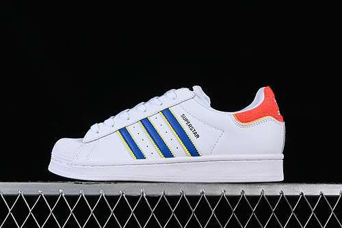 【230】[HQ1939]-[SUPERSTAR WHITE/ORANGE/BLUE]-[WOMAN:35.5-39]-[MAN:40-45]