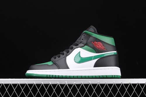 [554724-067]-[AIR JORDAN 1 MID GREEN TOE GREEN/BLACK/WHITE]-[WOMAN:36-39]-[MAN:40-46]