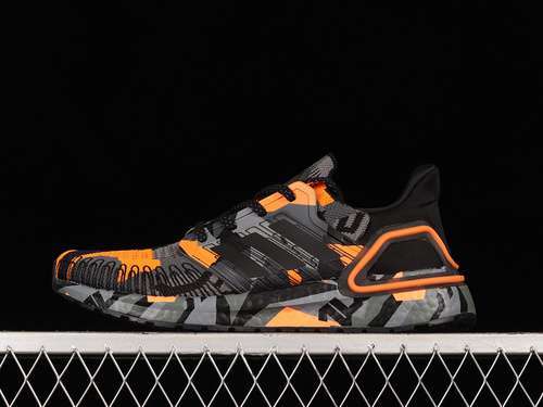 【300】[FV8330]-[ULTRABOOST 20 GEOMETRIC PACK CORE BLACK/CORE BLACK/SIGNAL ORANGE]-[MAN:39-45]