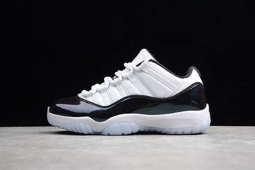 [115-112-123]-[528895-145]-[AIR JORDAN 11 RETRO LOW IRIDESCENT WHITE/BLACK-EMERALD RISE]