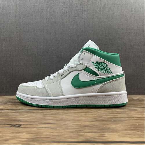 【320】[DC7294-103]-[AIR JORDAN 1 MID SE WHITE/LIGHT SMOKE GREY/PINE GREEN]-[WOMAN:36-39]-[MAN:40-46]