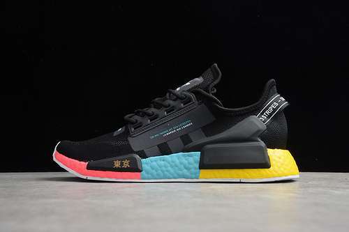 【300】[FY1182]-[NMD R1 BOOST V2 TOKYO CORE BLACK/BLUE/YELLOW-RED]-[MAN:39-45]