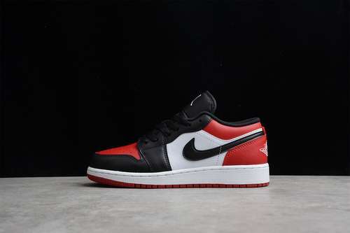 【300】[553560-612]-[CJ AIR JORDAN 1 LOW GS BRED TOE GYM RED/WHITE/BLACK]-[WOMAN:35.5-39]-[MAN:40-45]