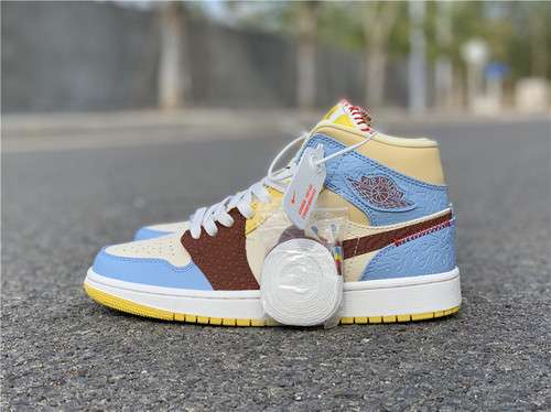 【360】[CU2803-200]-[AIR JORDAN 1 MID SE FEARLESS MAISON CHATEAU BLUE/WHITE]-[UNISEX:36-46]