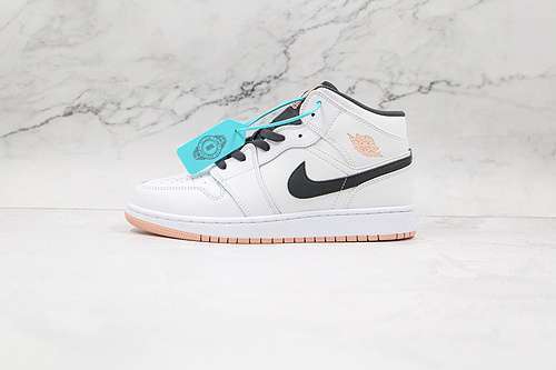 【340】[554725-180]-[AIR JORDAN 1 MID GS WHITE/ANTHRACITE/ARCTIC ORANGE]-[WOMAN:36-39]-[MAN:40-46]