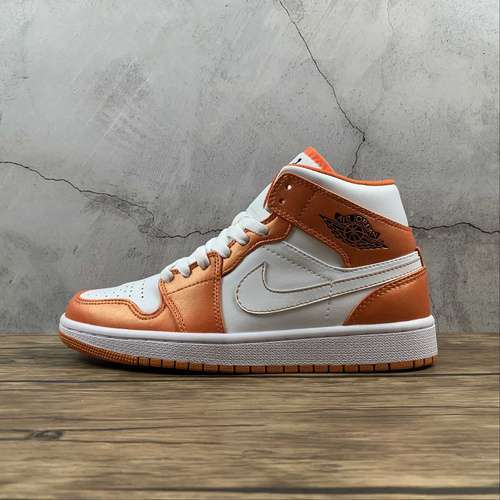 【320】[DM4228-800]-[AIR JORDAN 1 MID ELECTRO ORANGE/WHITE/WHITE]-[WOMAN:36-39]-[MAN:40-45]