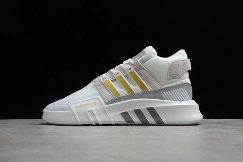 【300】[FW4254]-[EQT BASK ADV V2 WHITE/GREY-METALLIC GOLD]-[WOMAN:36-39]-[MAN:40-45]