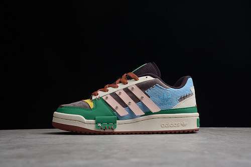 【300】[GW8724]-[MELTING SADNESS X FORUM EXHIBIT LOW BLUE/GREEN-BROWN]-[WOMAN:35.5-39]-[MAN:40-44]