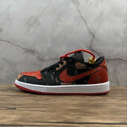 【300】[DD2233-001]-[AIR JORDAN 1 LOW OG CHINESE NEW YEAR BLACK/UNIVERSITY RED-METALLIC GOLD-WHITE]