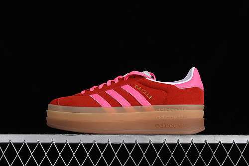 【300】[IH7496]-[ORIGINALS GAZELLE BOLD COLLEGIATE RED/LUCID PINK/CORE WHITE]-[WOMAN:35-42]