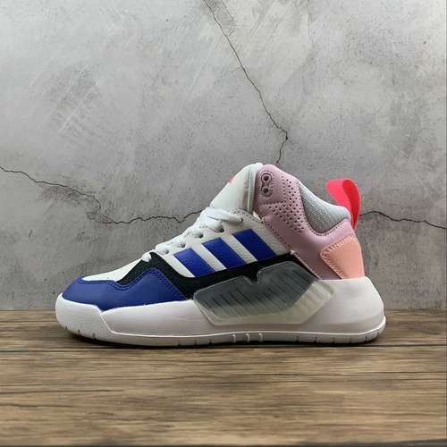 【290】[EG4354]-[BBALL90S SHOES CLOUD WHITE/NAVY BLUE/PINK]-[WOMAN:36-40]