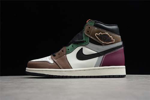 【380】[DH3097-001]-[GZ AIR JORDAN 1 HIGH HANDCRAFTED BLACK/ARCHAEO BROWN/DARK CHOCOLATE]