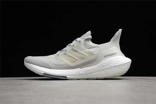 【300】[FY0556]-[ULTRABOOST 21 SHOES LIGHT GREY/CLOUD WHITE-BLACK]-[WOMAN:36-39]-[MAN:40-45]
