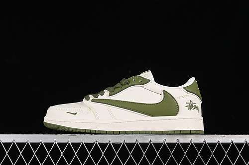 【360】[DM6688-602]-[TRAVIS SCOTT X FRAGMENT DESIGN X AIR JORDAN 1 LOW OG SP OFF WHITE/GREEN]-[36-45]